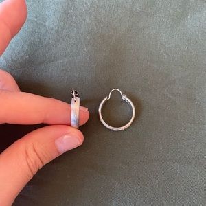 Textured vintage silver earrings